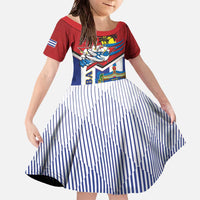 Cuba Independence Day Family Matching Off The Shoulder Long Sleeve Dress and Hawaiian Shirt Cuban Trogon Mix Hedychium Coronarium - Wonder Print Shop