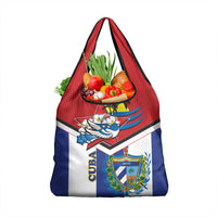 Cuba Independence Day Grocery Bag Cuban Trogon Mix Hedychium Coronarium