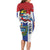Cuba Independence Day Long Sleeve Bodycon Dress Cuban Trogon Mix Hedychium Coronarium - Wonder Print Shop