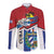 Cuba Independence Day Long Sleeve Button Shirt Cuban Trogon Mix Hedychium Coronarium - Wonder Print Shop
