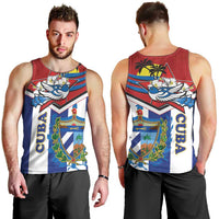 Cuba Independence Day Men Tank Top Cuban Trogon Mix Hedychium Coronarium - Wonder Print Shop