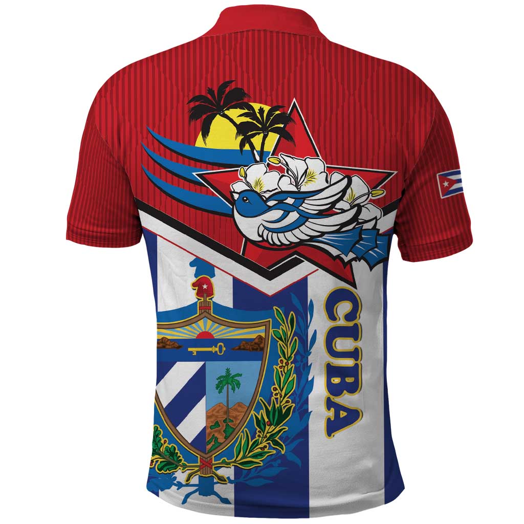 Cuba Independence Day Polo Shirt Cuban Trogon Mix Hedychium Coronarium - Wonder Print Shop
