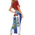 Cuba Independence Day Short Sleeve Bodycon Dress Cuban Trogon Mix Hedychium Coronarium - Wonder Print Shop