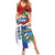 Cuba Independence Day Summer Maxi Dress Cuban Trogon Mix Hedychium Coronarium - Wonder Print Shop