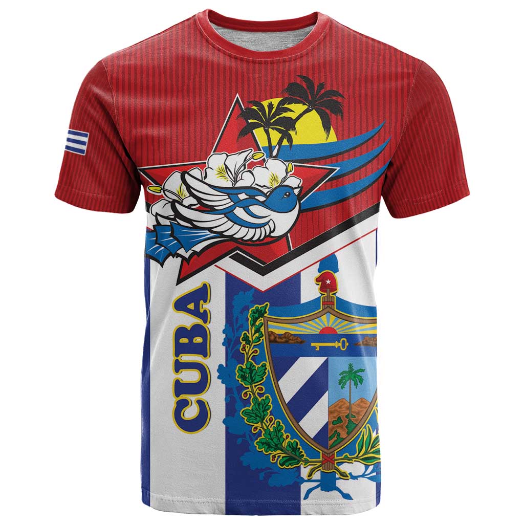 Cuba Independence Day T Shirt Cuban Trogon Mix Hedychium Coronarium - Wonder Print Shop