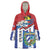 Cuba Independence Day Wearable Blanket Hoodie Cuban Trogon Mix Hedychium Coronarium - Wonder Print Shop