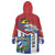 Cuba Independence Day Wearable Blanket Hoodie Cuban Trogon Mix Hedychium Coronarium - Wonder Print Shop