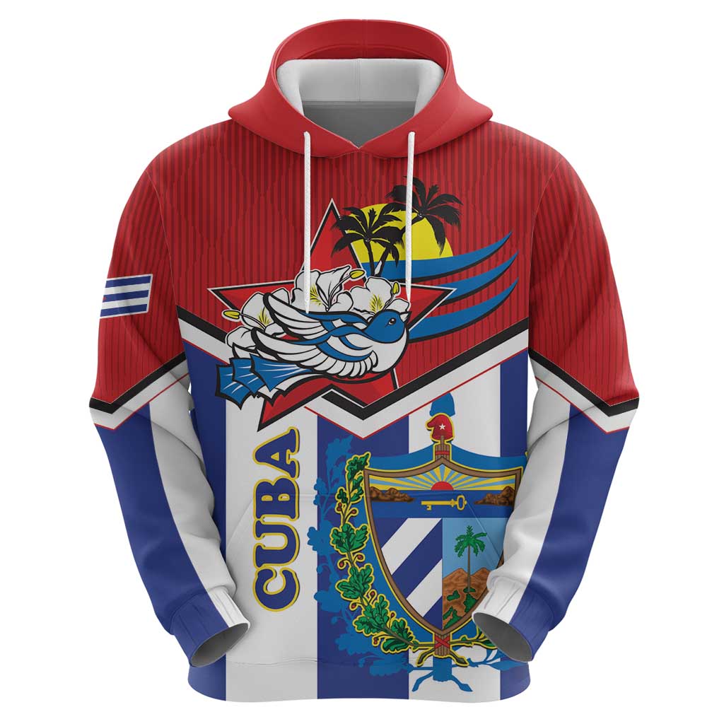 Cuba Independence Day Zip Hoodie Cuban Trogon Mix Hedychium Coronarium - Wonder Print Shop