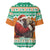 Ivory Coast Christmas Baseball Jersey Black Santa With Forest Elephant - Wonder Print Shop
