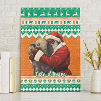 Ivory Coast Christmas Canvas Wall Art Black Santa With Forest Elephant - Wonder Print Shop