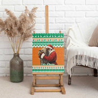 Ivory Coast Christmas Canvas Wall Art Black Santa With Forest Elephant - Wonder Print Shop