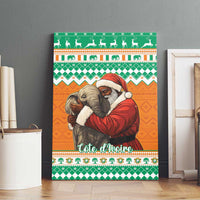 Ivory Coast Christmas Canvas Wall Art Black Santa With Forest Elephant - Wonder Print Shop