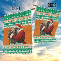 Ivory Coast Christmas Garden Flag Black Santa With Forest Elephant - Wonder Print Shop