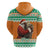 Ivory Coast Christmas Hoodie Black Santa With Forest Elephant - Wonder Print Shop