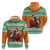 Ivory Coast Christmas Hoodie Black Santa With Forest Elephant - Wonder Print Shop