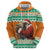 Ivory Coast Christmas Hoodie Black Santa With Forest Elephant - Wonder Print Shop