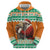 Ivory Coast Christmas Hoodie Black Santa With Forest Elephant - Wonder Print Shop