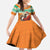 Ivory Coast Christmas Kid Short Sleeve Dress Black Santa With Forest Elephant - Wonder Print Shop