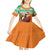 Ivory Coast Christmas Kid Short Sleeve Dress Black Santa With Forest Elephant - Wonder Print Shop