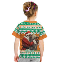 Ivory Coast Christmas Kid T Shirt Black Santa With Forest Elephant - Wonder Print Shop