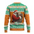 Ivory Coast Christmas Ugly Christmas Sweater Black Santa With Forest Elephant - Wonder Print Shop