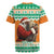 Ivory Coast Christmas Rugby Jersey Black Santa With Forest Elephant - Wonder Print Shop