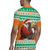 Ivory Coast Christmas Rugby Jersey Black Santa With Forest Elephant - Wonder Print Shop