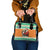 Ivory Coast Christmas Shoulder Handbag Black Santa With Forest Elephant