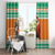 Ivory Coast Christmas Window Curtain Black Santa With Forest Elephant - Wonder Print Shop