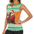 Ivory Coast Christmas Women Sleeveless Polo Shirt Black Santa With Forest Elephant - Wonder Print Shop
