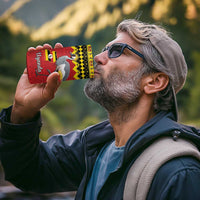 Uganda Christmas 4 in 1 Can Cooler Tumbler Grey Crowned Crane With Flag Map LT15