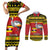 Uganda Christmas Couples Matching Short Sleeve Bodycon Dress and Long Sleeve Button Shirt Grey Crowned Crane With Flag Map - Wonder Print Shop