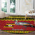 Uganda Christmas Round Carpet Grey Crowned Crane With Flag Map