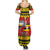Uganda Christmas Summer Maxi Dress Grey Crowned Crane With Flag Map - Wonder Print Shop