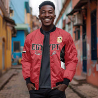Custom Egypt Football Bomber Jacket Pharaohs Road To The World 2026 - Wonder Print Shop