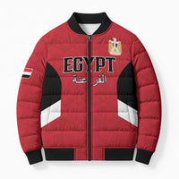 Custom Egypt Football Bomber Puffer Jacket Pharaohs Road To The World 2026 - Wonder Print Shop