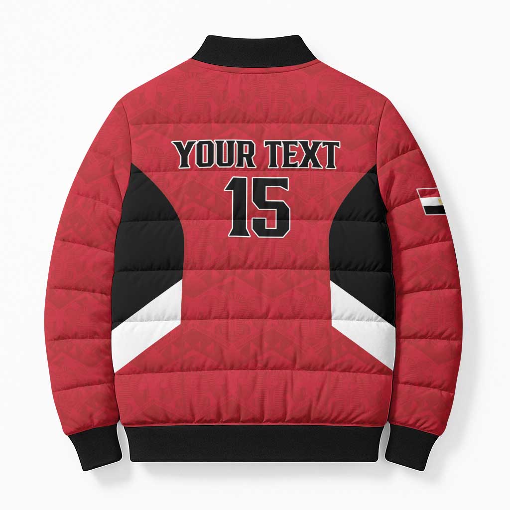 Custom Egypt Football Bomber Puffer Jacket Pharaohs Road To The World 2026 - Wonder Print Shop