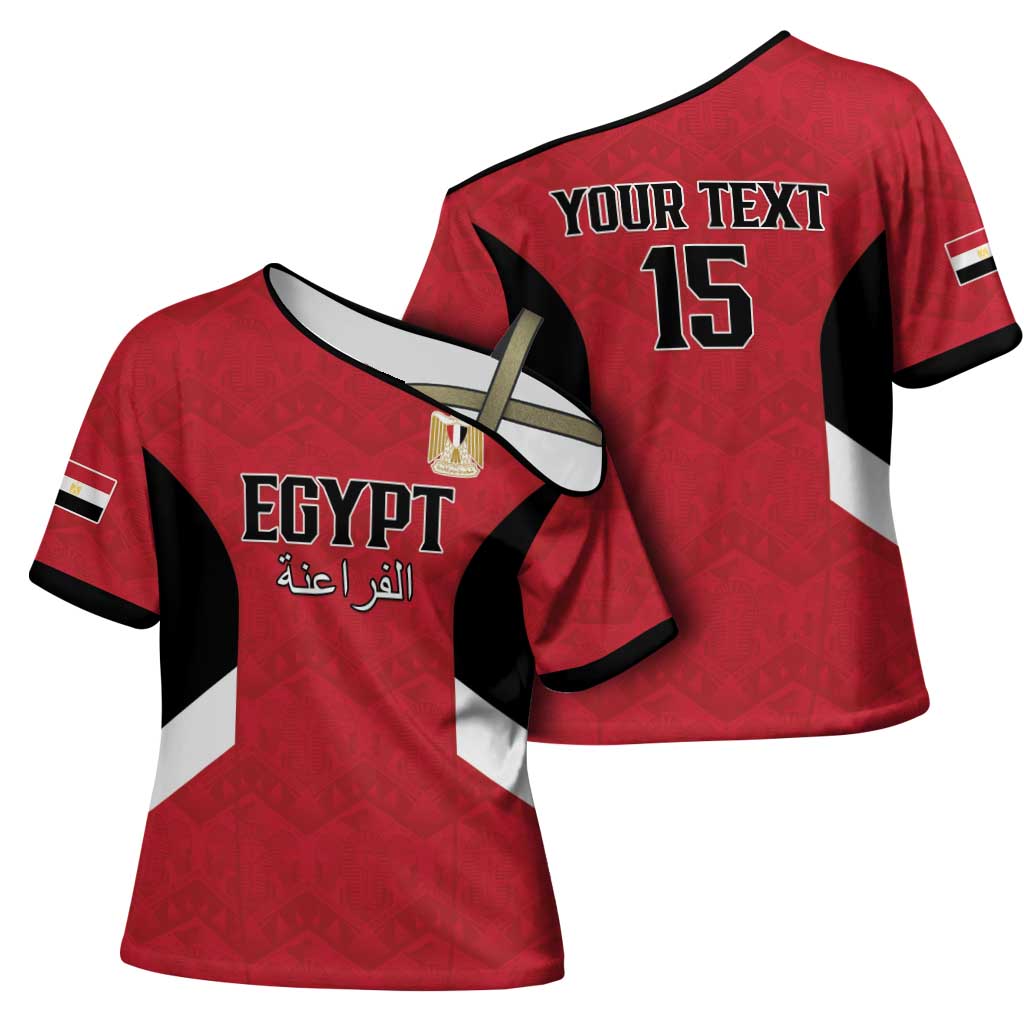 Custom Egypt Football Cross Shoulder Shirt Pharaohs Road To The World 2026 - Wonder Print Shop