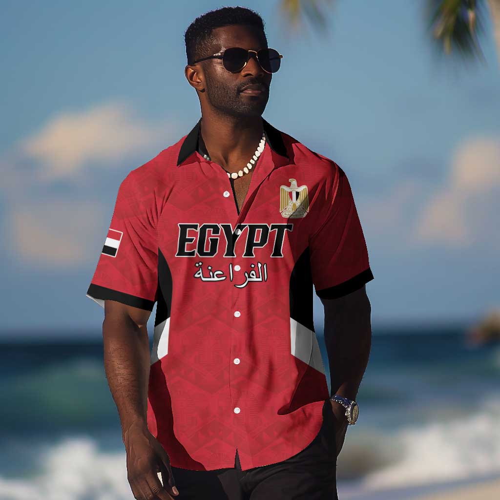 Custom Egypt Football Hawaiian Shirt Pharaohs Road To The World 2026 - Wonder Print Shop