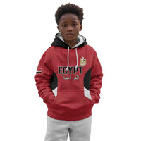 Custom Egypt Football Kid Hoodie Pharaohs Road To The World 2026 - Wonder Print Shop
