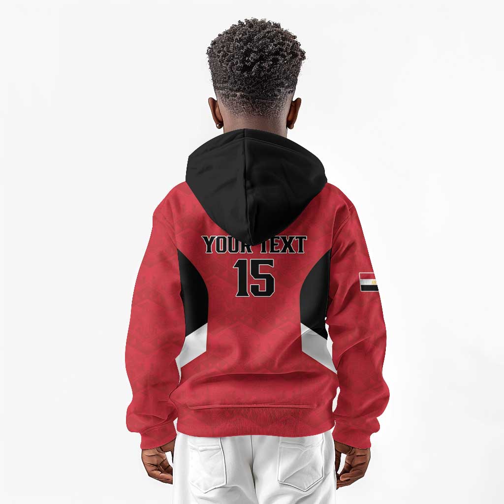 Custom Egypt Football Kid Hoodie Pharaohs Road To The World 2026 - Wonder Print Shop
