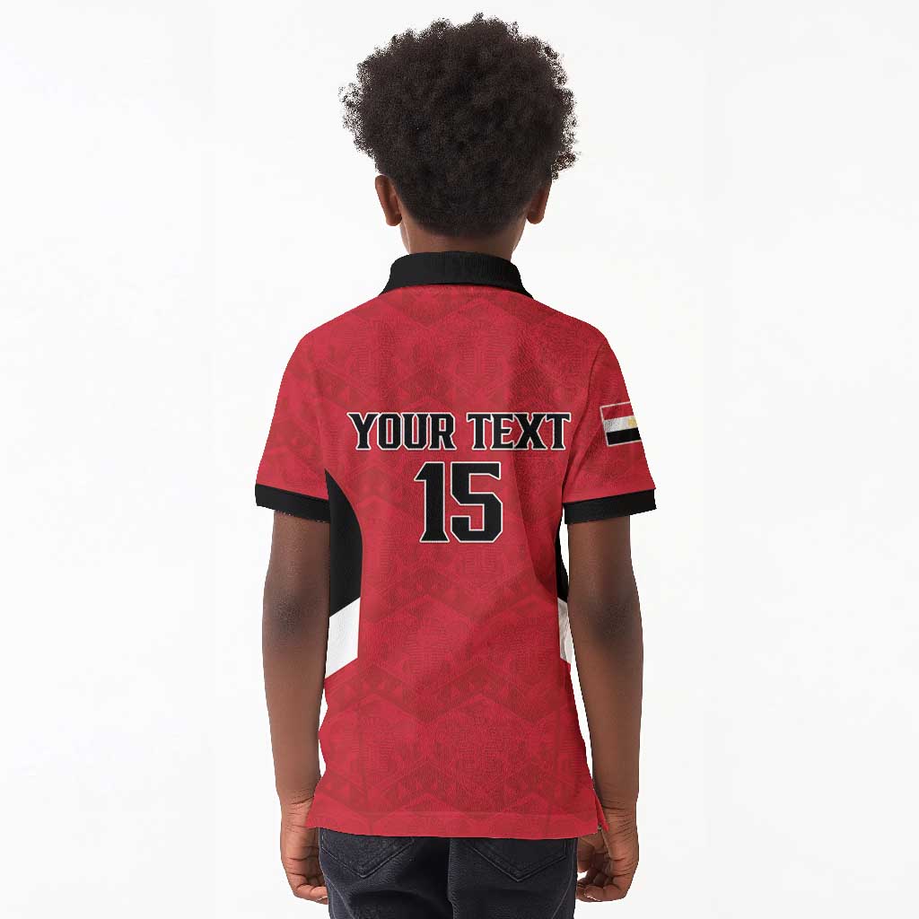 Custom Egypt Football Kid Polo Shirt Pharaohs Road To The World 2026 - Wonder Print Shop
