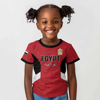 Custom Egypt Football Kid T shirt Pharaohs Road To The World 2026 - Wonder Print Shop