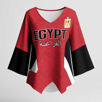 Custom Egypt Football Kimono Sleeve Blouse Pharaohs Road To The World 2026 - Wonder Print Shop