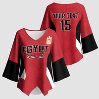 Custom Egypt Football Kimono Sleeve Blouse Pharaohs Road To The World 2026 - Wonder Print Shop