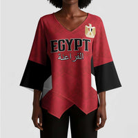 Custom Egypt Football Kimono Sleeve Blouse Pharaohs Road To The World 2026 - Wonder Print Shop