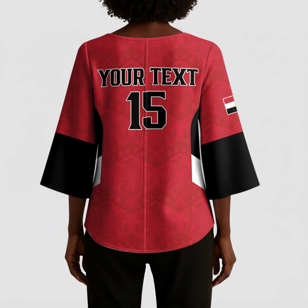 Custom Egypt Football Kimono Sleeve Blouse Pharaohs Road To The World 2026 - Wonder Print Shop