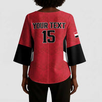 Custom Egypt Football Kimono Sleeve Blouse Pharaohs Road To The World 2026 - Wonder Print Shop