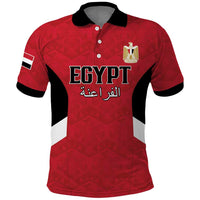 Custom Egypt Football Polo Shirt Pharaohs Road To The World 2026 - Wonder Print Shop