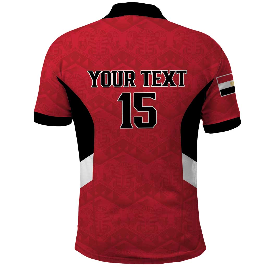 Custom Egypt Football Polo Shirt Pharaohs Road To The World 2026 - Wonder Print Shop
